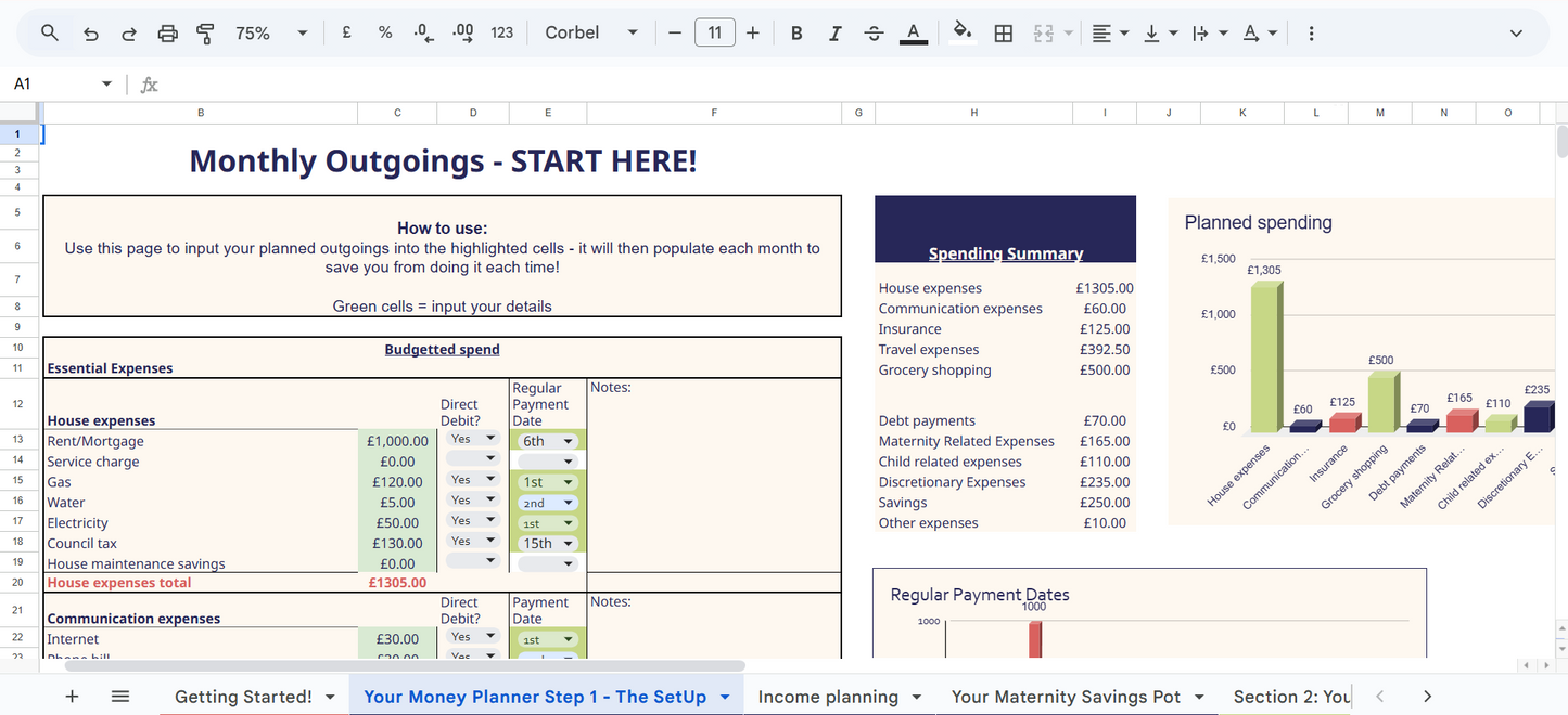 Maternity Money Planner